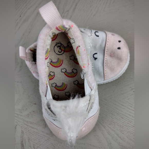 Cute Unicorn Baby Shoes sz 3 - Picture 3 of 5